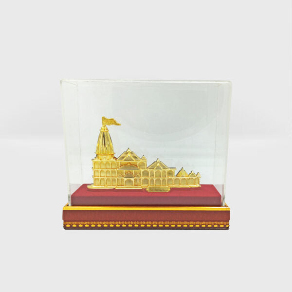 Metal Ram Mandir in Acrylic Case