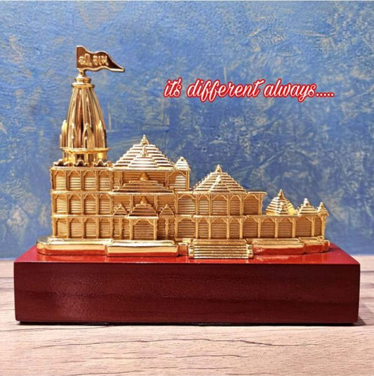 Ram Mandir made of metal miniature